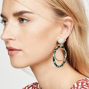 LELE SADOUGHI Pave Double-Hoop Drop Earrings